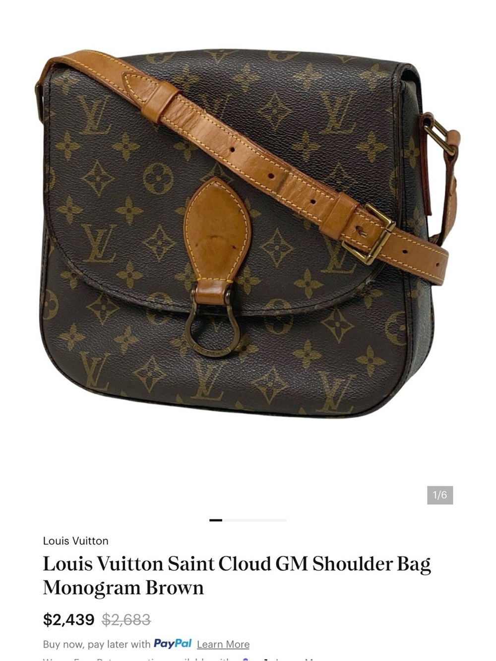 ✅Louis Vuitton GM size ST. CLOUD Monogram BAG - Picture 2 of 12
